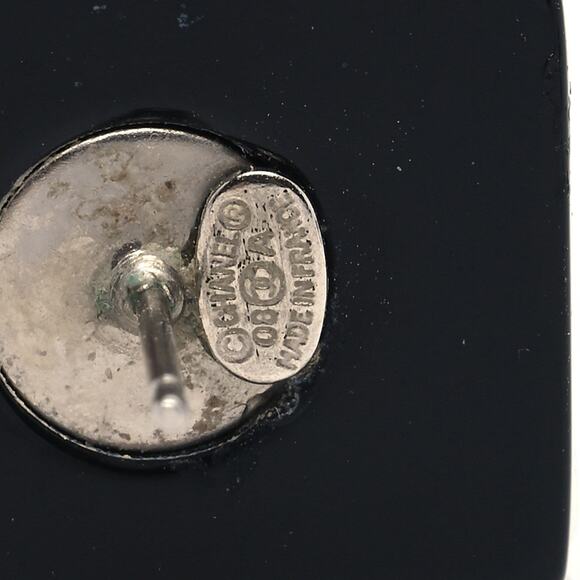 Chanel Strass & Resin CC Crystal CC Square Charm Earrings - One Size Black - Picture 4 of 4